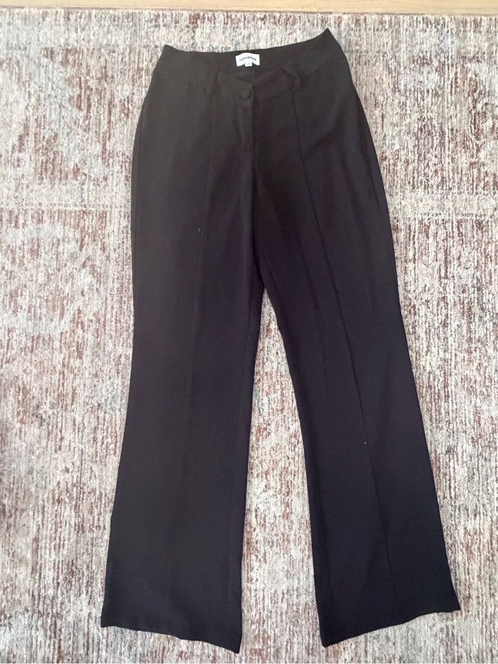 superdown Black Wide-Leg Trousers